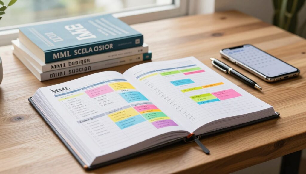 A planner showing effective time blocking for MLM success