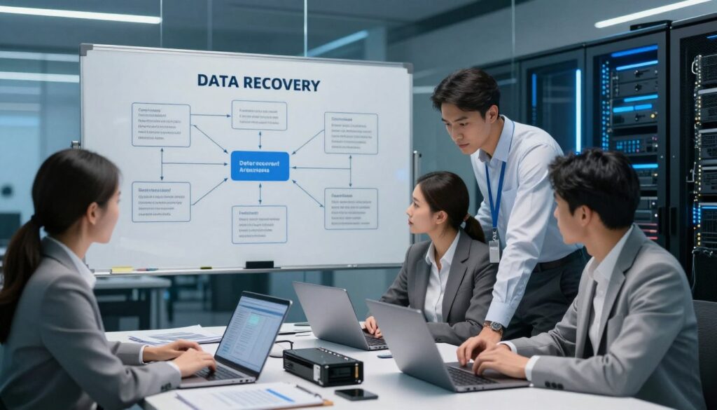 Data recovery assistance process visualization