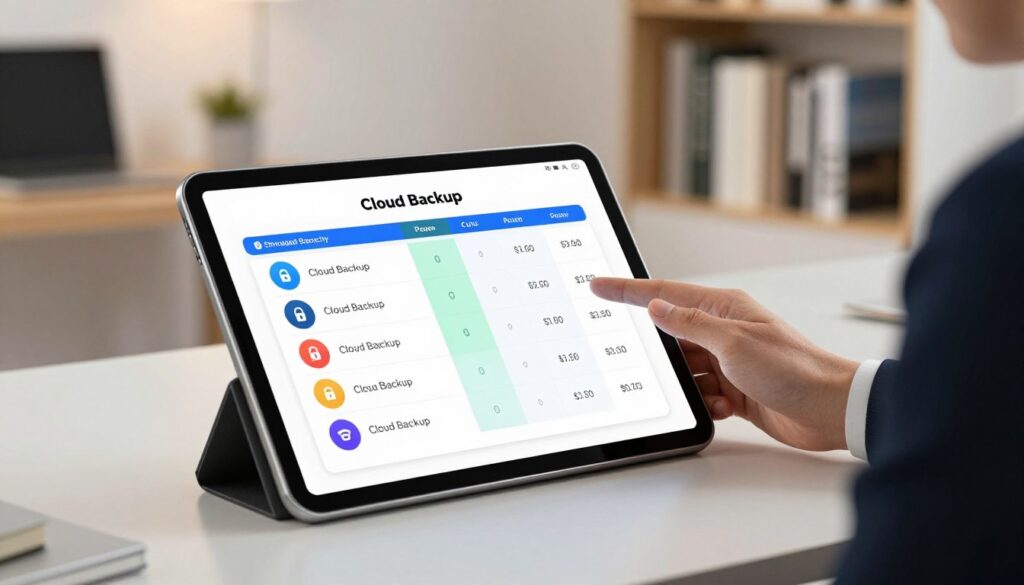 cloud backup comparison chart