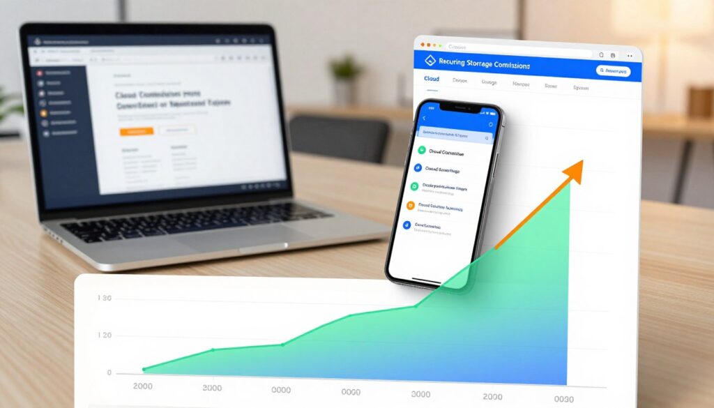 cloud storage recurring commissions earnings chart