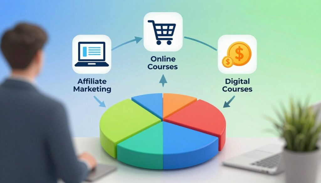 diversified income streams diagram for online income opportunities diversified income streams diagram for online income opportunities