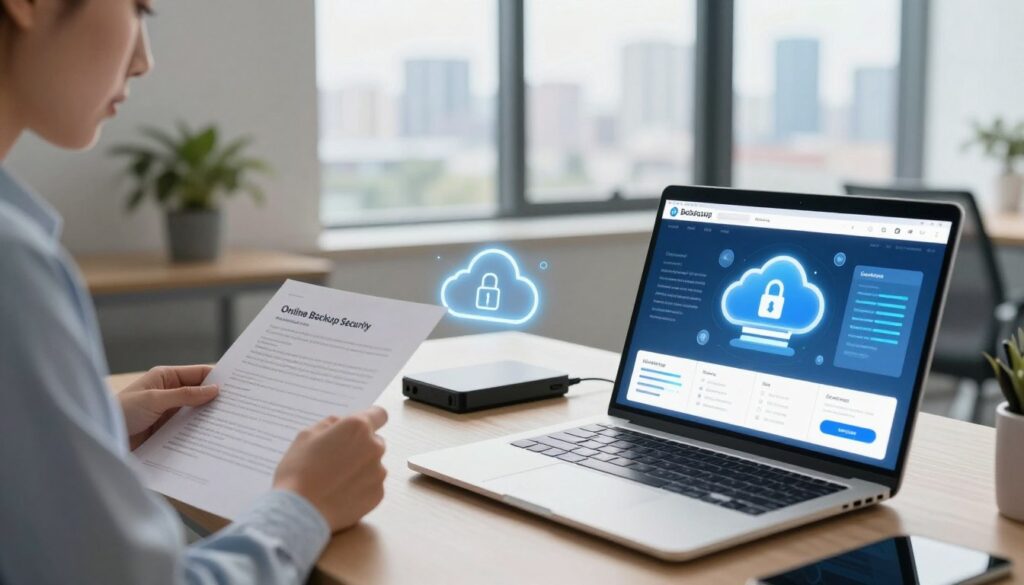 small business online backup security features