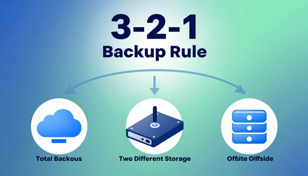 3-2-1 backup rule diagram