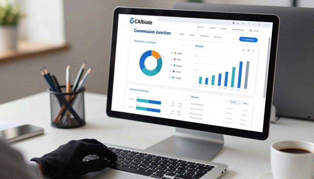 CJ Affiliate dashboard and brand directory interface CJ Affiliate dashboard and brand directory interface