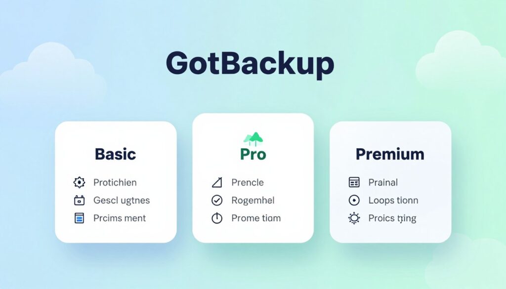 GotBackup pricing plans comparison GotBackup pricing plans comparison