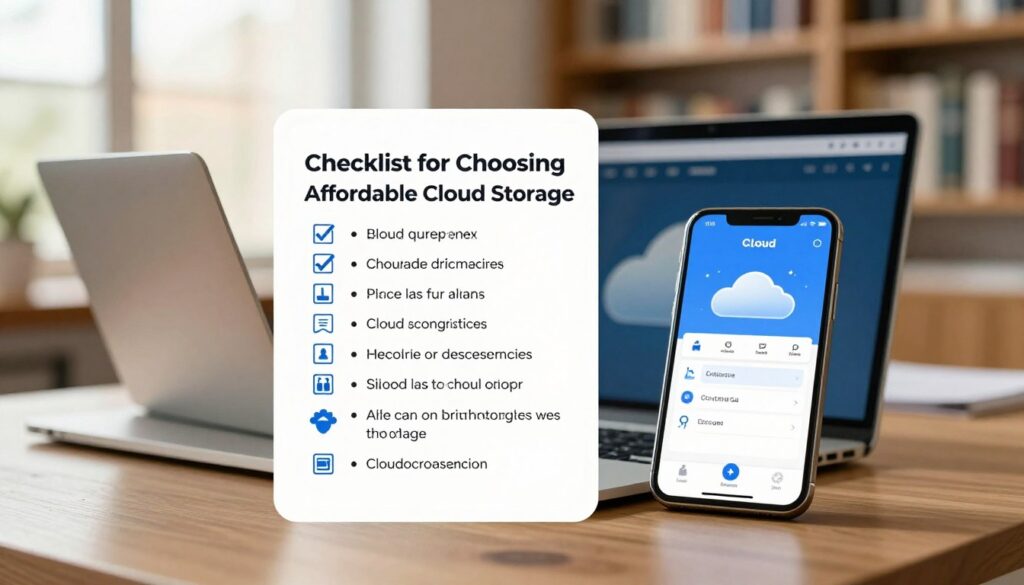 checklist for choosing affordable cloud storage