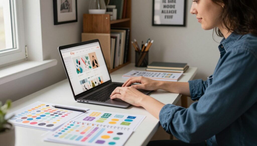 creating and selling printables online side hustle