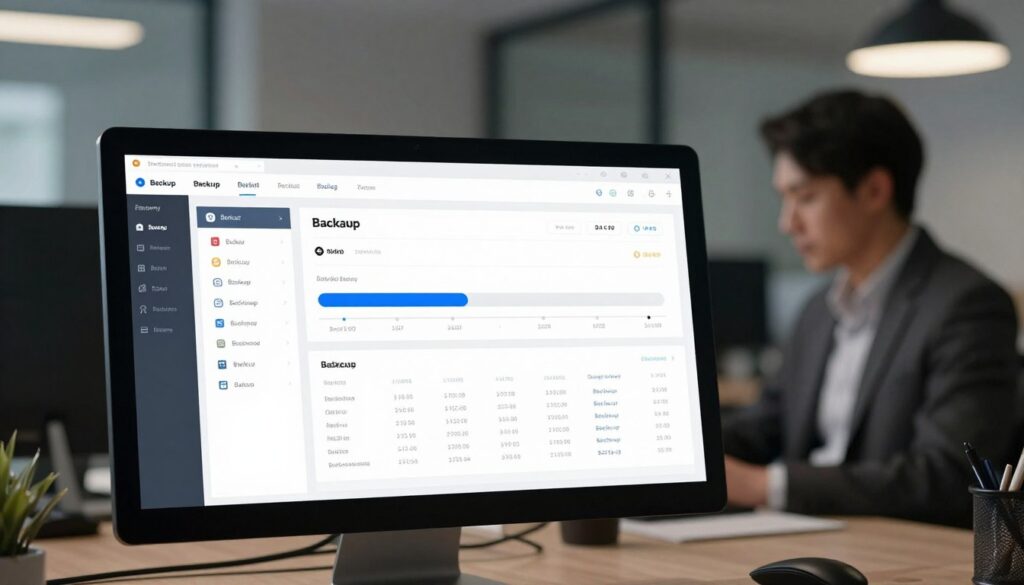 dedicated backup software interface