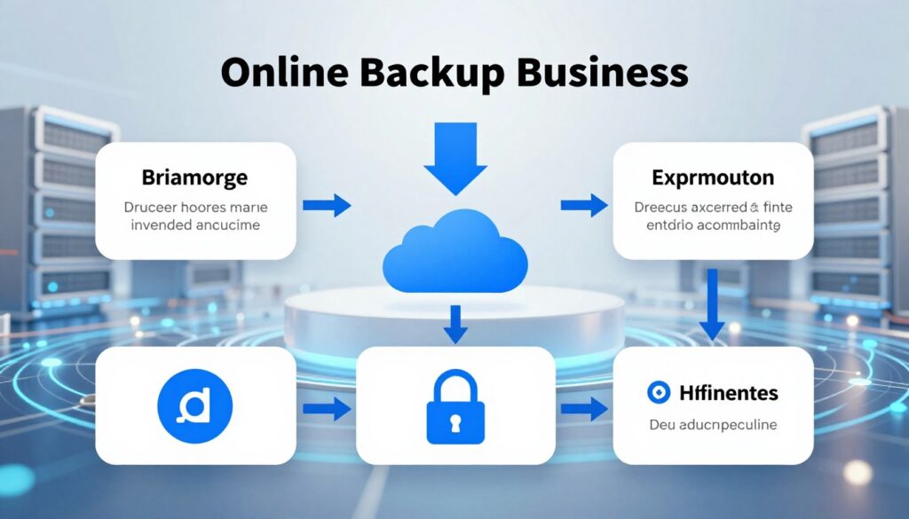 online backup business and affiliate marketing program diagram