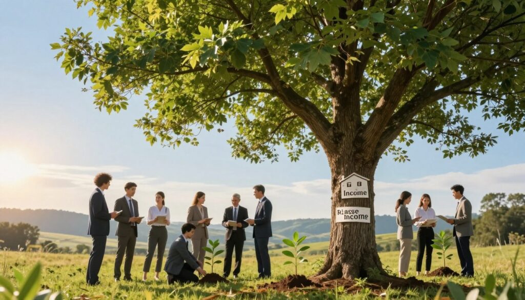 passive income opportunities tree planting analogy