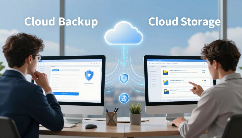 cloud backup vs cloud storage comparison mindset