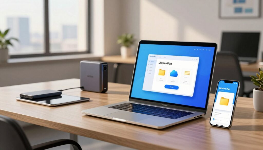 cloud storage with lifetime plan setup