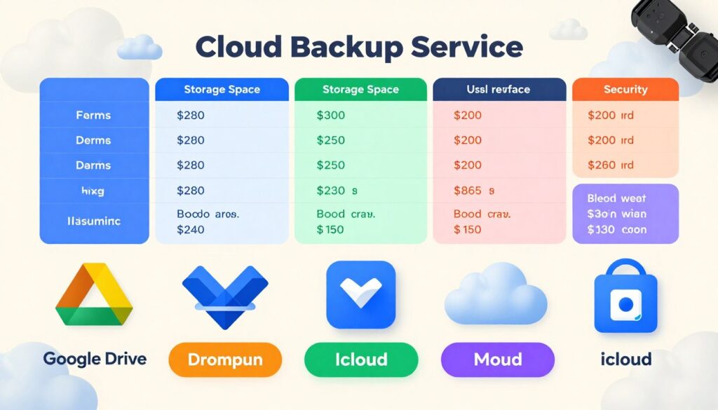 detailed cloud backup service comparison chart