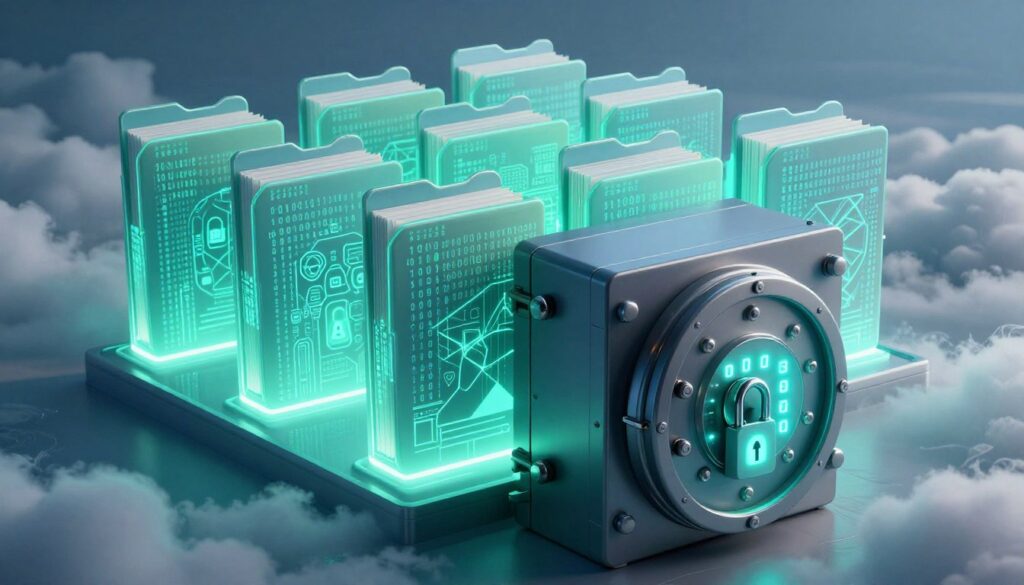 encrypted file storage vault diagram