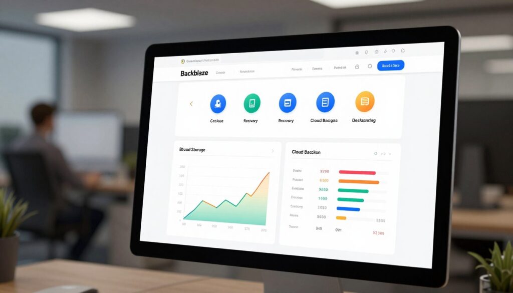 Backblaze cloud backup dashboard interface