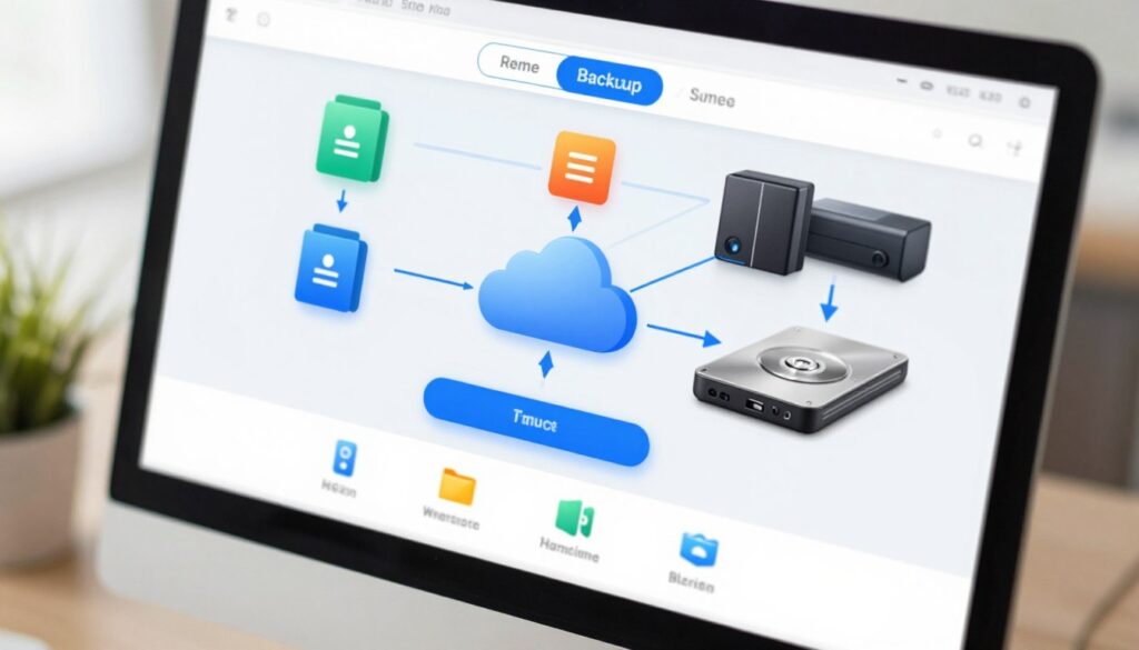 automated backup and sync diagram