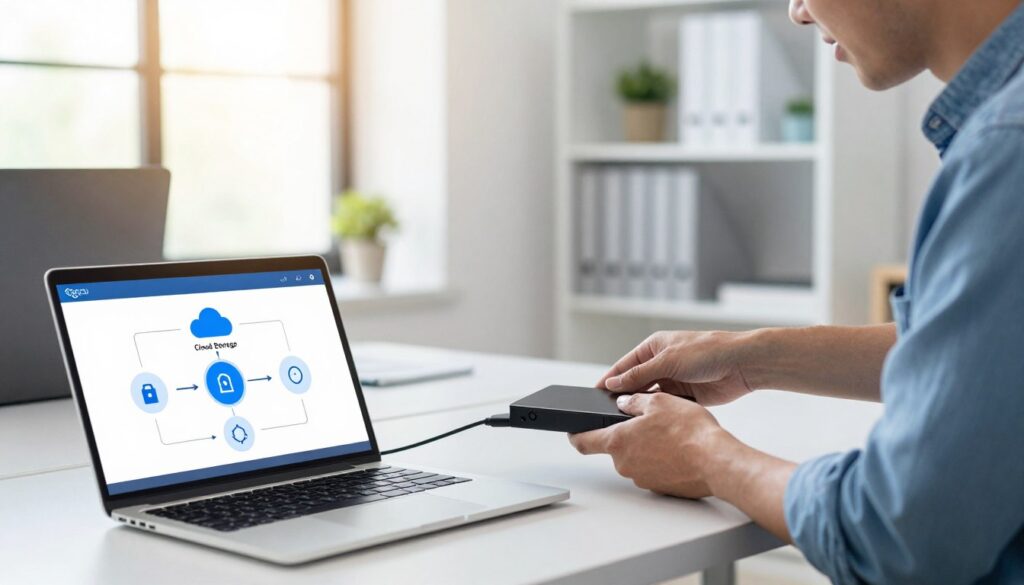 secure cloud backup setup steps