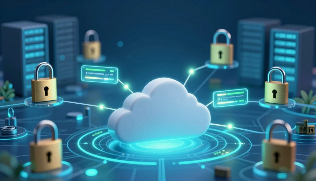 secure cloud storage options encryption diagram