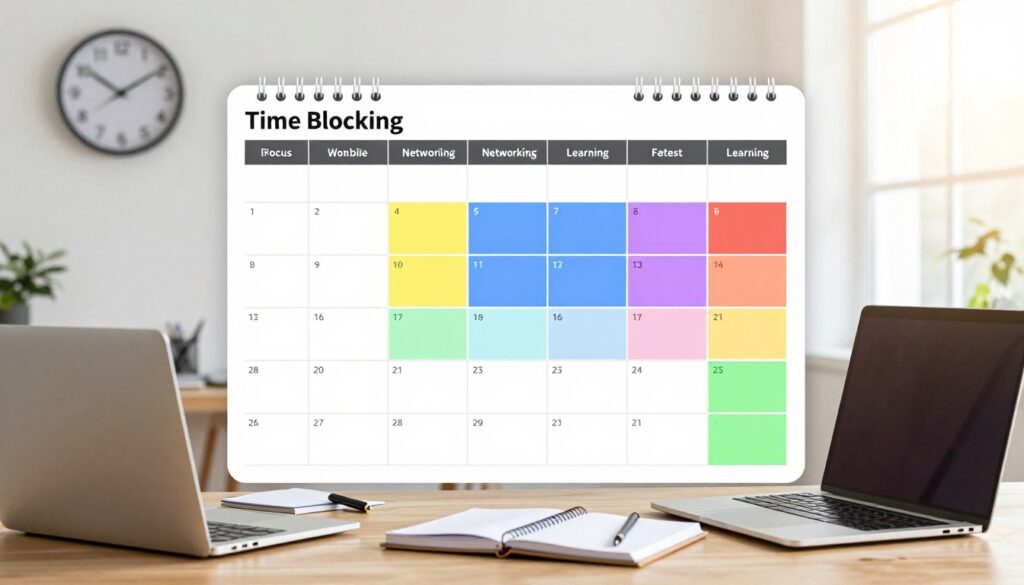 time blocking schedule for scaling earnings