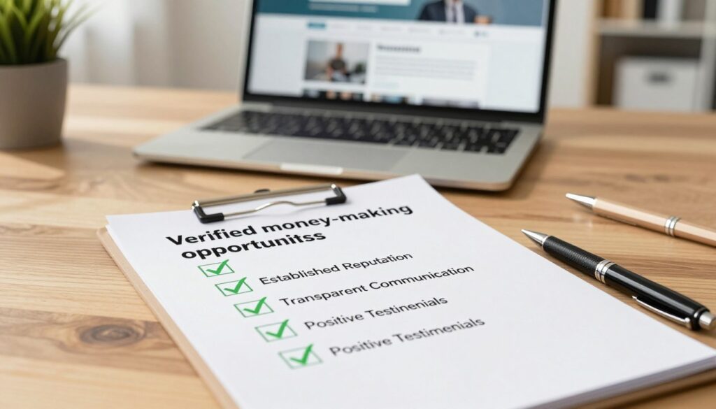 verified money-making opportunities checklist