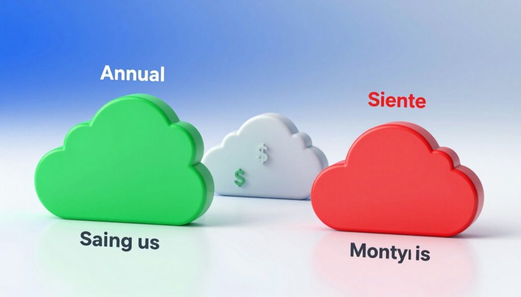 annual vs monthly billing for inexpensive cloud storage plans