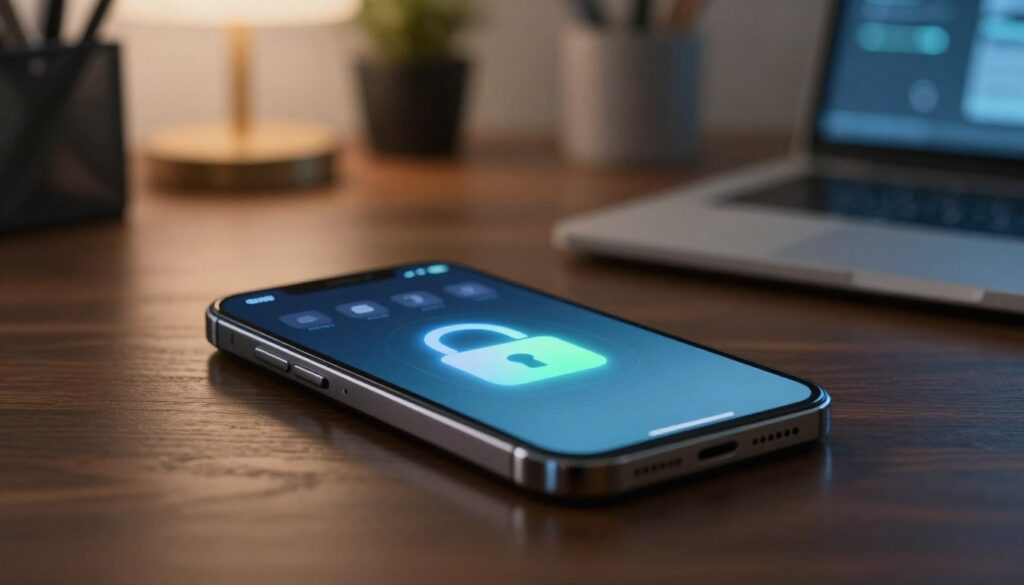 secure mobile data lock screen
