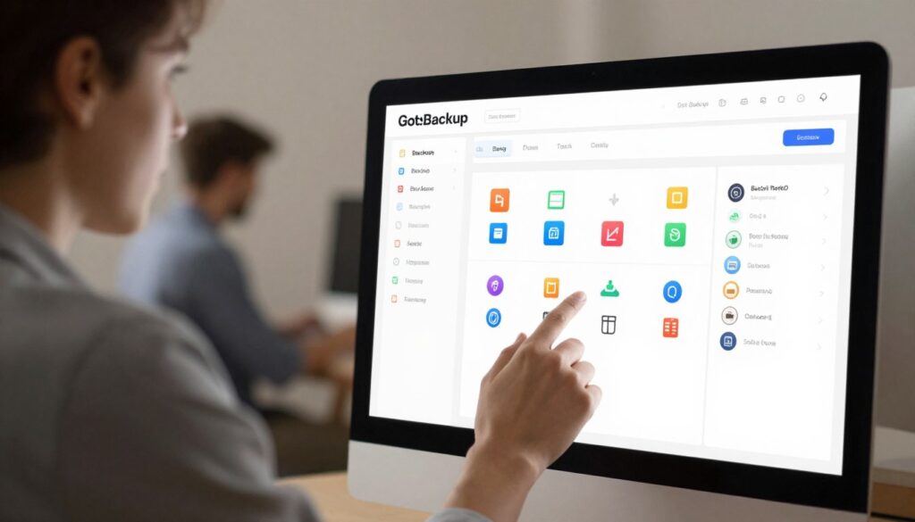 GotBackup user interface overview GotBackup user interface overview