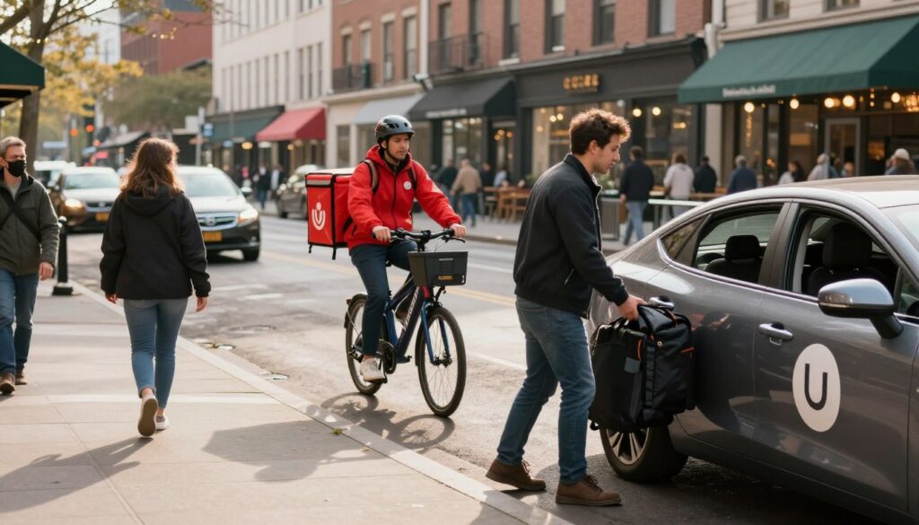 Rideshare and delivery gigs for earning money